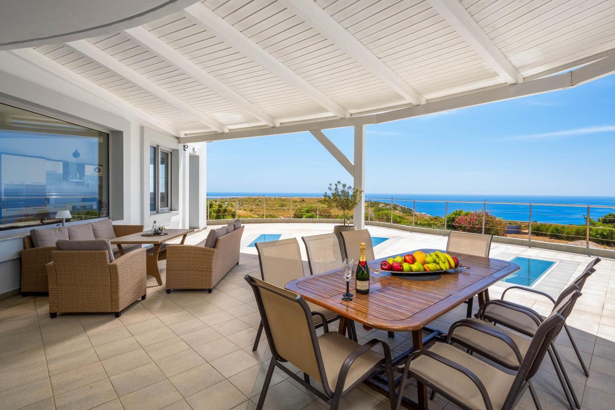 Villa Zafira - Seaview Manor With Heated Pool Kallithea  Екстер'єр фото