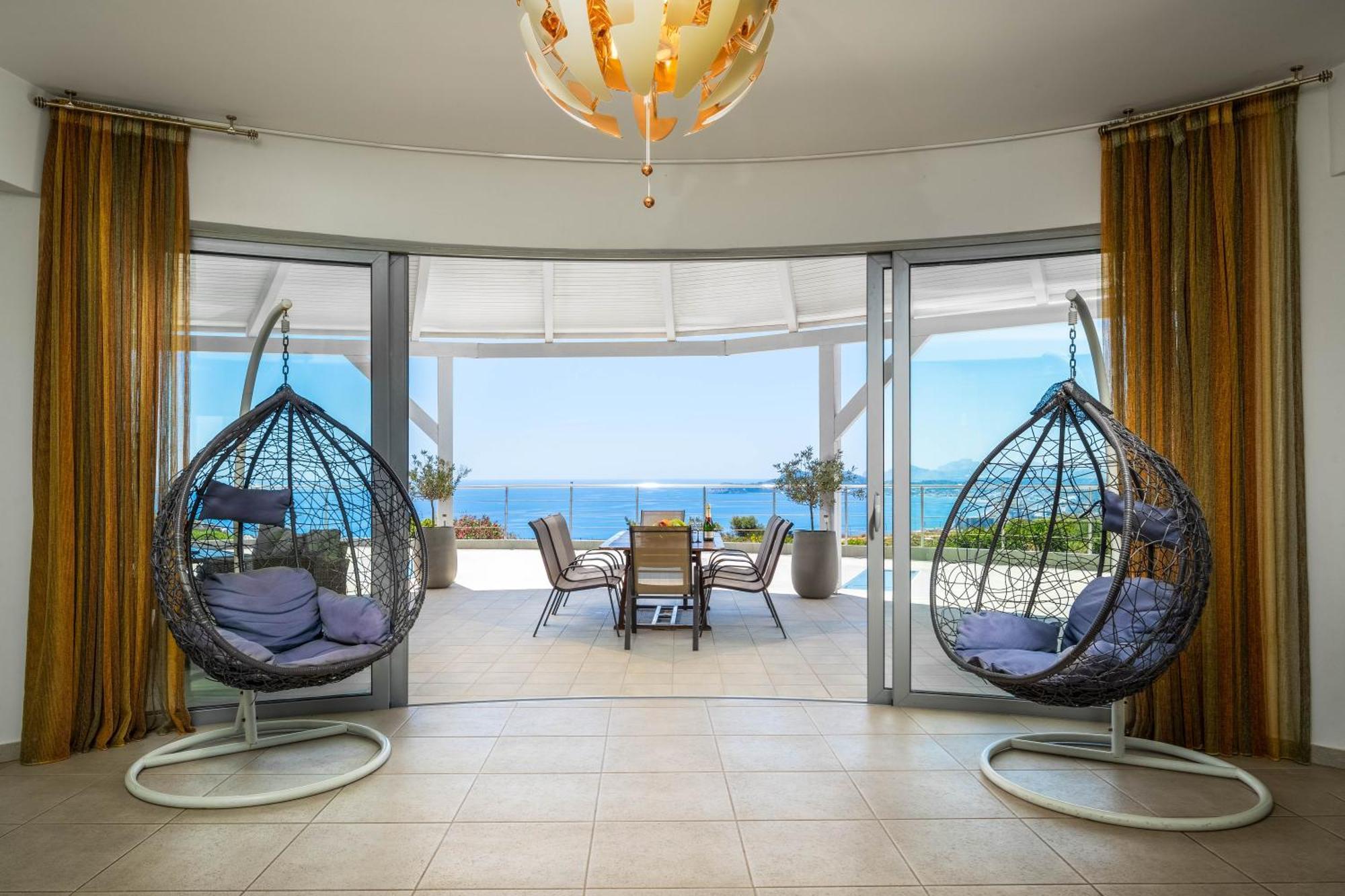 Villa Zafira - Seaview Manor With Heated Pool Kallithea  Екстер'єр фото