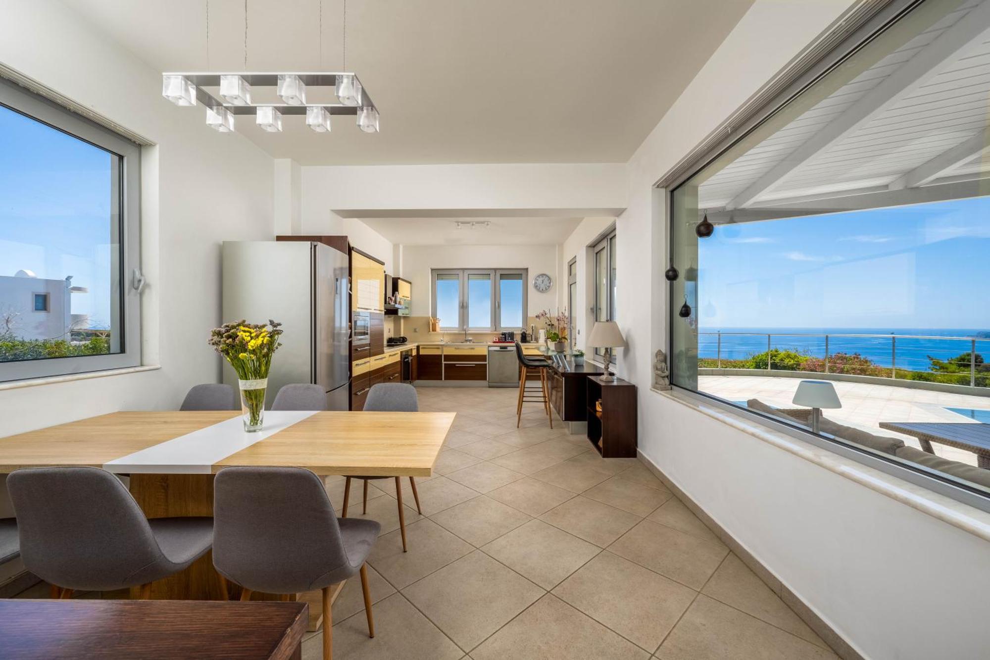 Villa Zafira - Seaview Manor With Heated Pool Kallithea  Екстер'єр фото