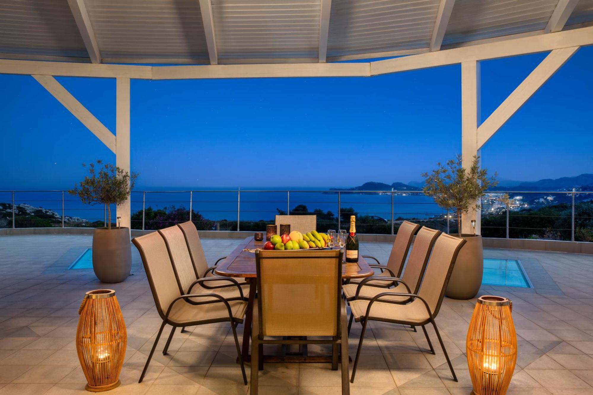Villa Zafira - Seaview Manor With Heated Pool Kallithea  Екстер'єр фото