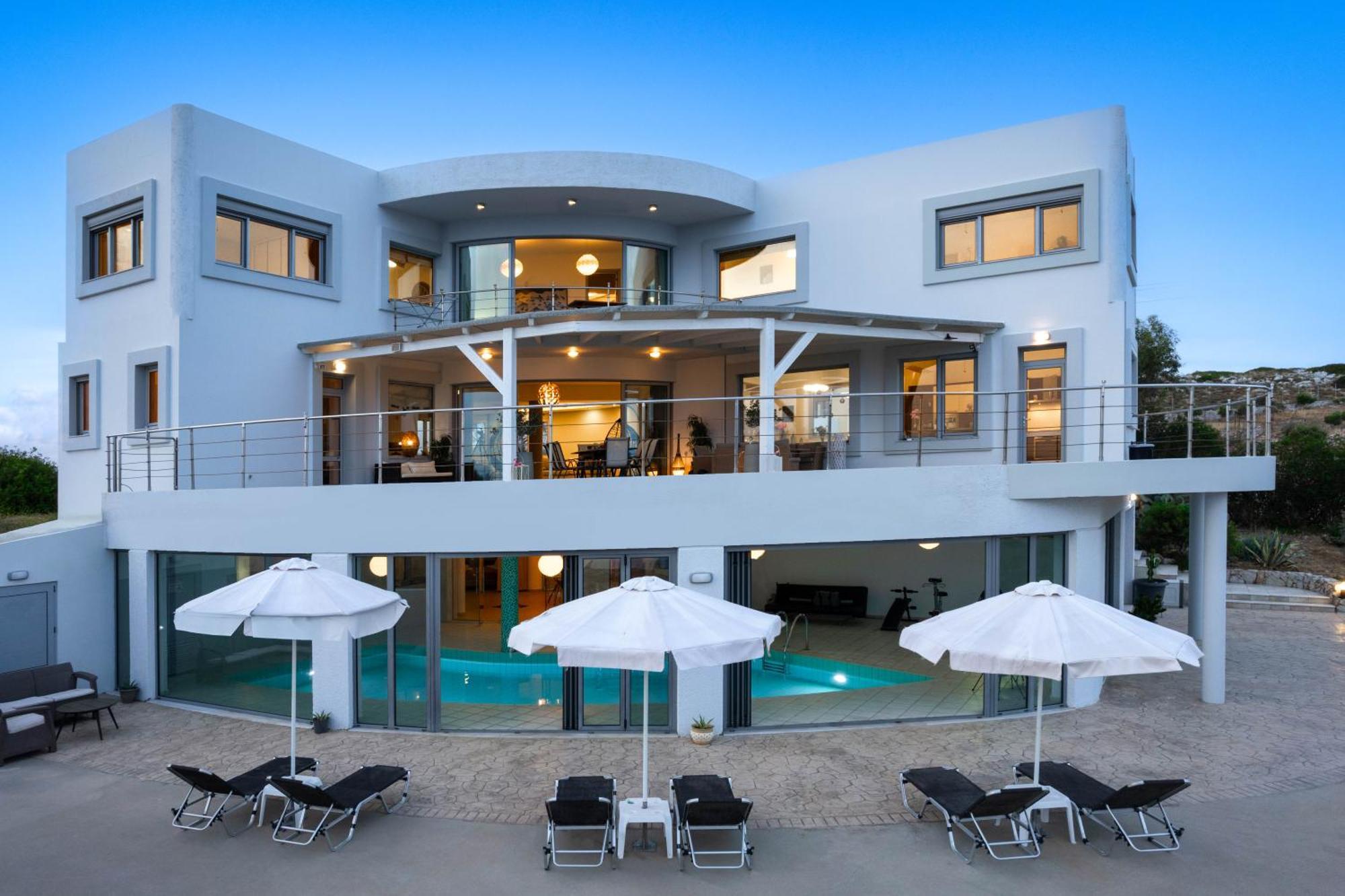 Villa Zafira - Seaview Manor With Heated Pool Kallithea  Екстер'єр фото
